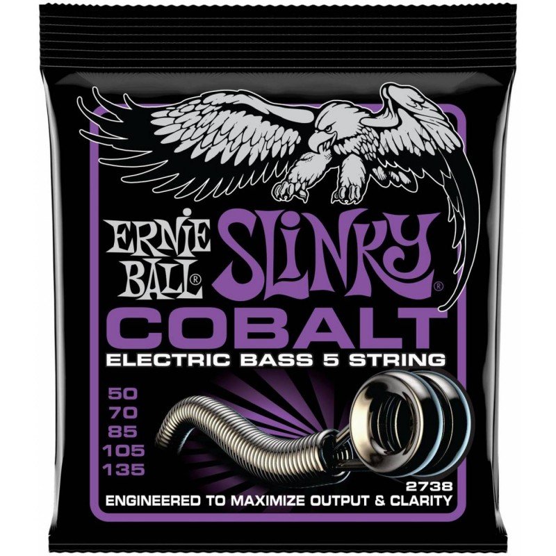 ERNIE BALL 2738 Cobalt Slinky Power 50-135 - Струны для бас-гитары Эрни Болл