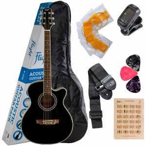 FLIGHT F-230 BLK PACK - Гитара акустическая в наборе Флайт FLIGHT F-230 BLK PACK - Гитара акустическая в наборе Флайт