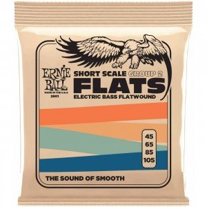 ERNIE BALL 2801 Flatwound Group 2 Short Scale 45-105 - Струны для бас-гитары Эрни Болл ERNIE BALL 2801 Flatwound Group 2 Short Scale 45-105 - Струны для бас-гитары Эрни Болл