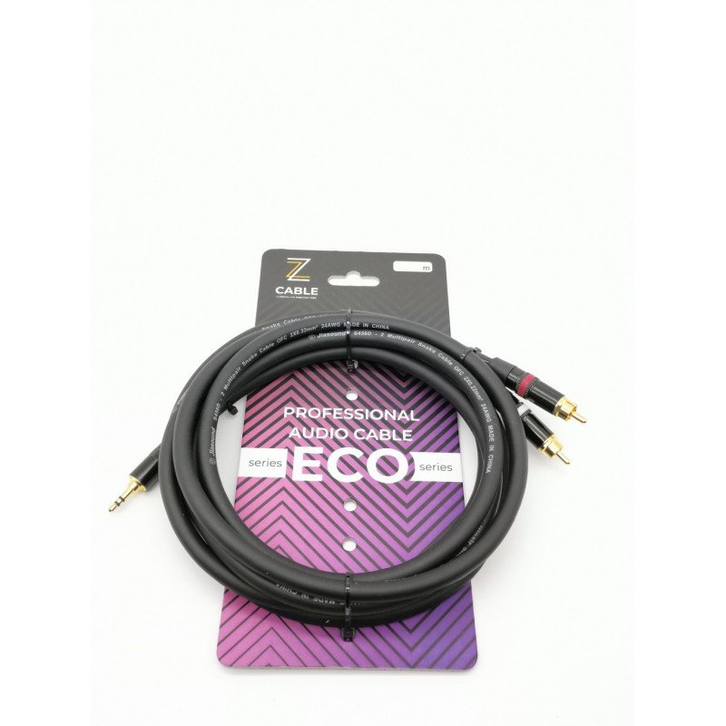 E32-3,5-2RCA-0500 Кабель аудио 3.5мм-2хRCA, 5м, ZZcable