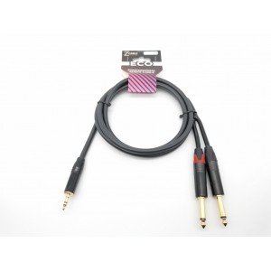 E35-3,5-2J-0200-0 Кабель аудио 3.5-2х6.3мм, 2м, ZZcable