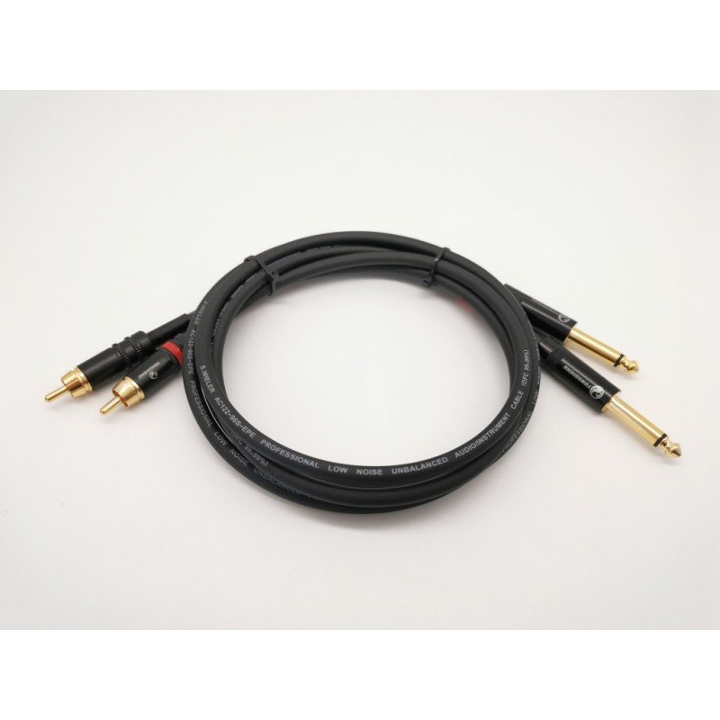 E57-2RCA-2J-0100-0 Кабель аудио 2хRCA-2хJack, 1м, ZZcable