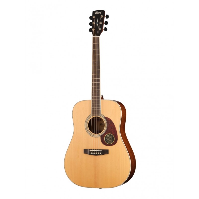 EARTH100-NAT-WBAG Earth Series Акустическая гитара, цвет натуральный глянцевый, чехол, Cort
