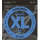 ECG25 Chromes Flat Wound Комплект струн для электрогитары, Light, 12-52, D'Addario