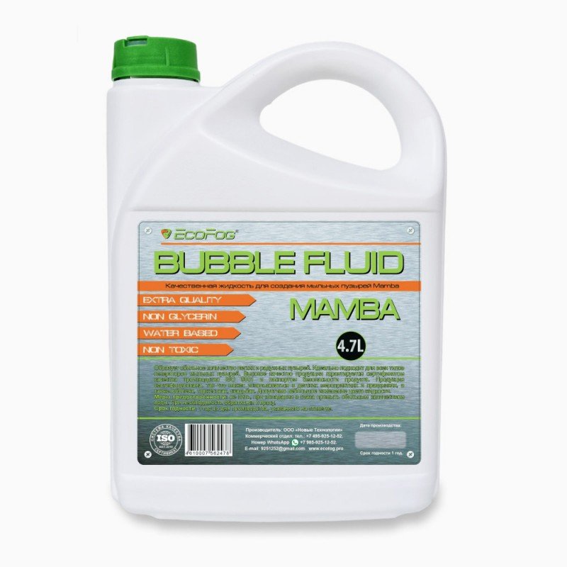 EF-Mamba Жидкость для мыльных пузырей, 4,7л EcoFog