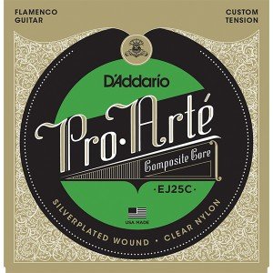 EJ25C Pro-Arte Composite Комплект струн для гитары фламенко, прозрачный нейлон, D'Addario