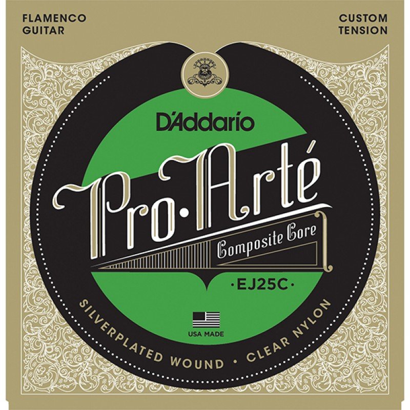 EJ25C Pro-Arte Composite Комплект струн для гитары фламенко, прозрачный нейлон, D'Addario