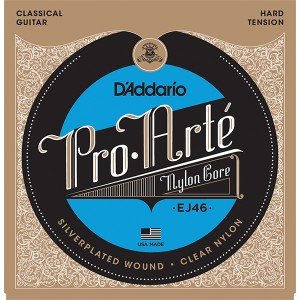 EJ46 PRO ARTE Струны для классической гитары нейлоновые Hard D`Addario
