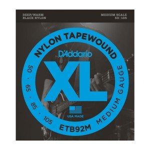 ETB92M Tapewound Комплект струн для бас-гитары, Medium, 50-105, Medium Scale, D'Addario ETB92M Tapewound Комплект струн для бас-гитары, Medium, 50-105, Medium Scale, D'Addario