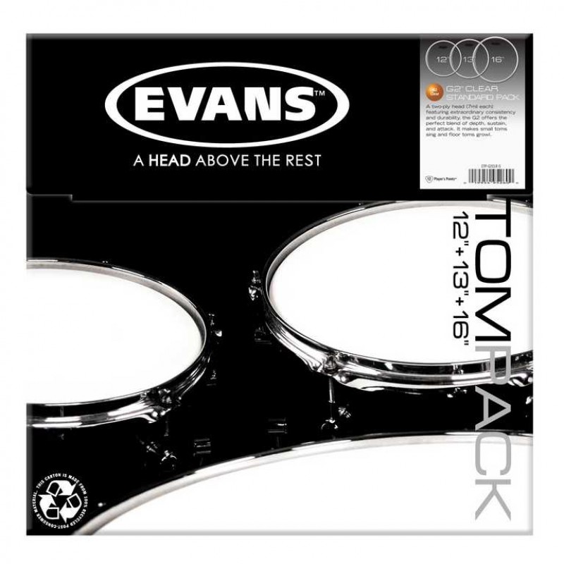 ETP-G2CLR-S G2 Clear Standard Набор пластика для том барабана, 12"/13"/16", Evans