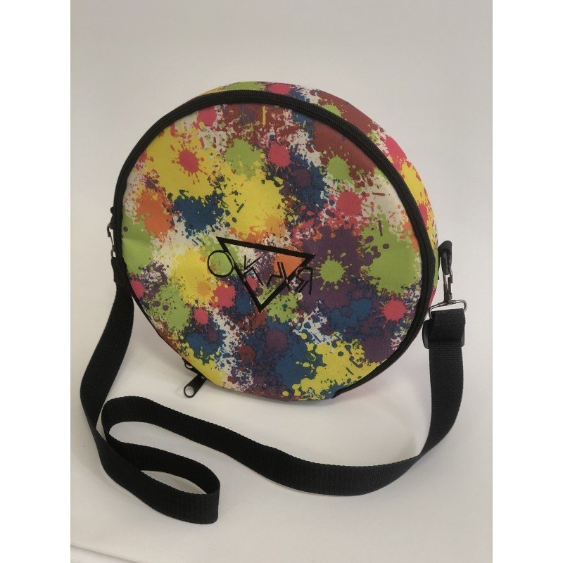 F-Kc-B Чехол для круглого мини-кахона, акварельный принт, ОКая