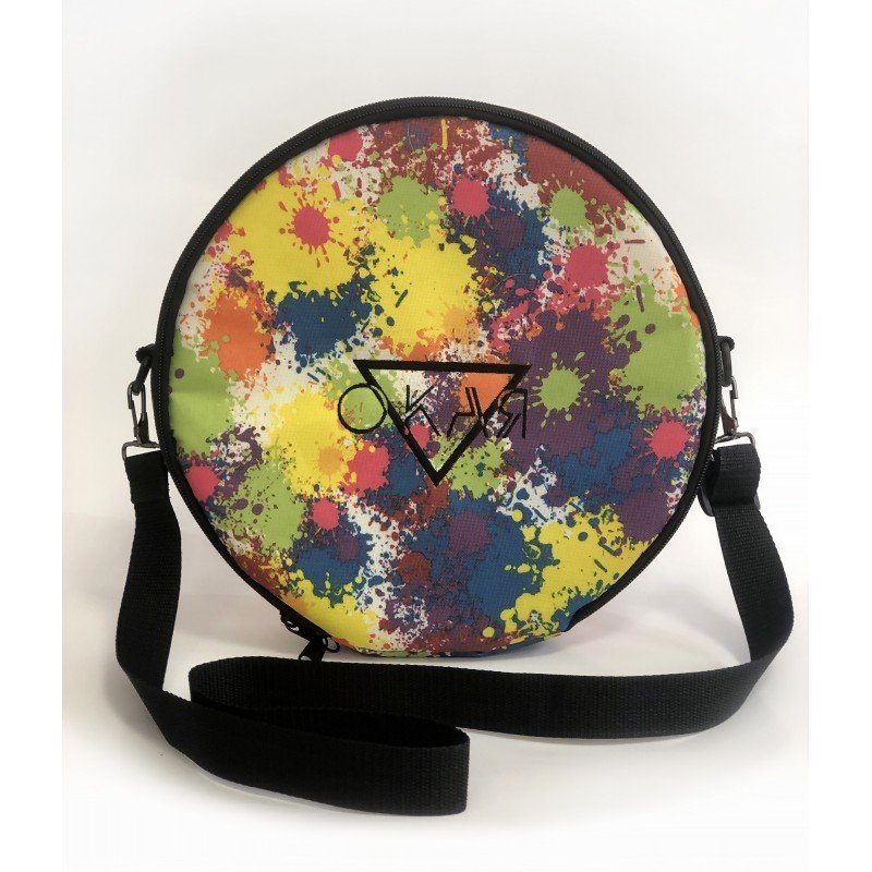 F-Kc-B Чехол для круглого мини-кахона, акварельный принт, ОКая