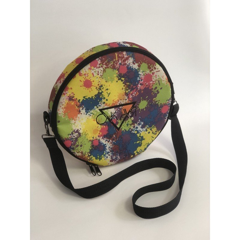 F-Kc-B Чехол для круглого мини-кахона, акварельный принт, ОКая