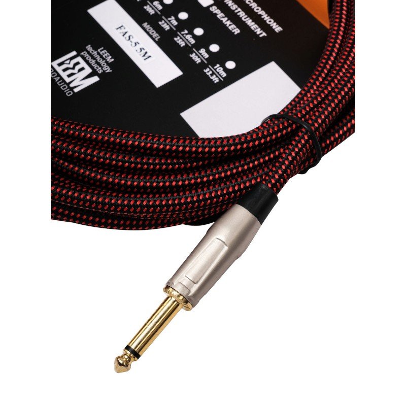 FAS-5(BK/RD) Кабель инструментальный, черный/красный, 5м, Leem