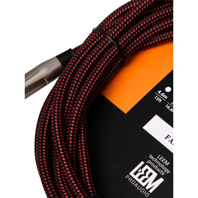 FAS-5(BK/RD) Кабель инструментальный, черный/красный, 5м, Leem