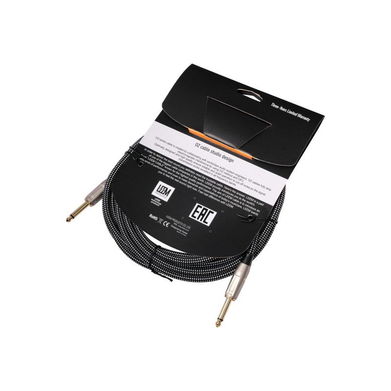 FAS-5(BK/WH) Кабель инструментальный, черный/белый, 5м, Leem