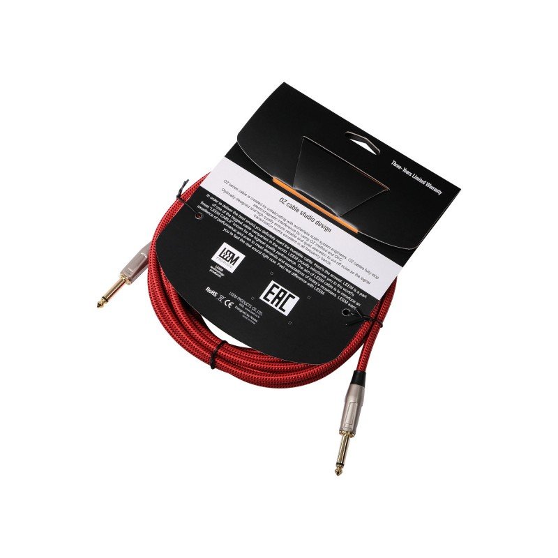 FAS-5(RD/BK) Кабель инструментальный, красный/черный, 5м, Leem