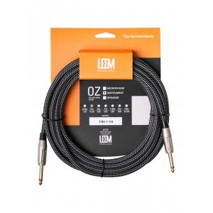 FBS-5(BK/WH) Кабель инструментальный, черный/белый, 5м, Leem