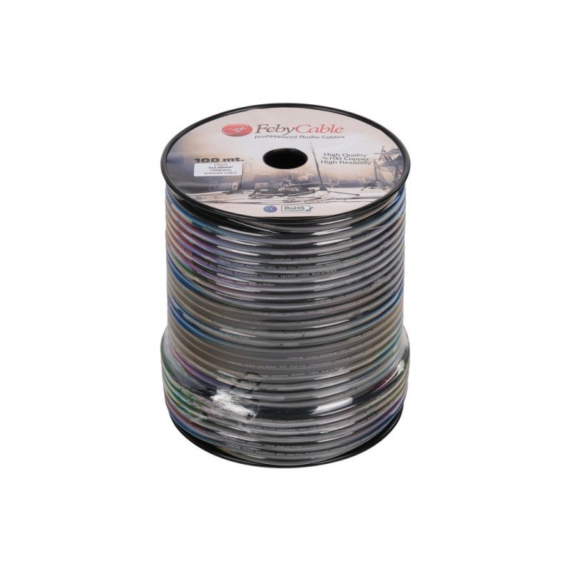 FC225BK-50 Кабель акустический, черный, 50м, Feby Cable
