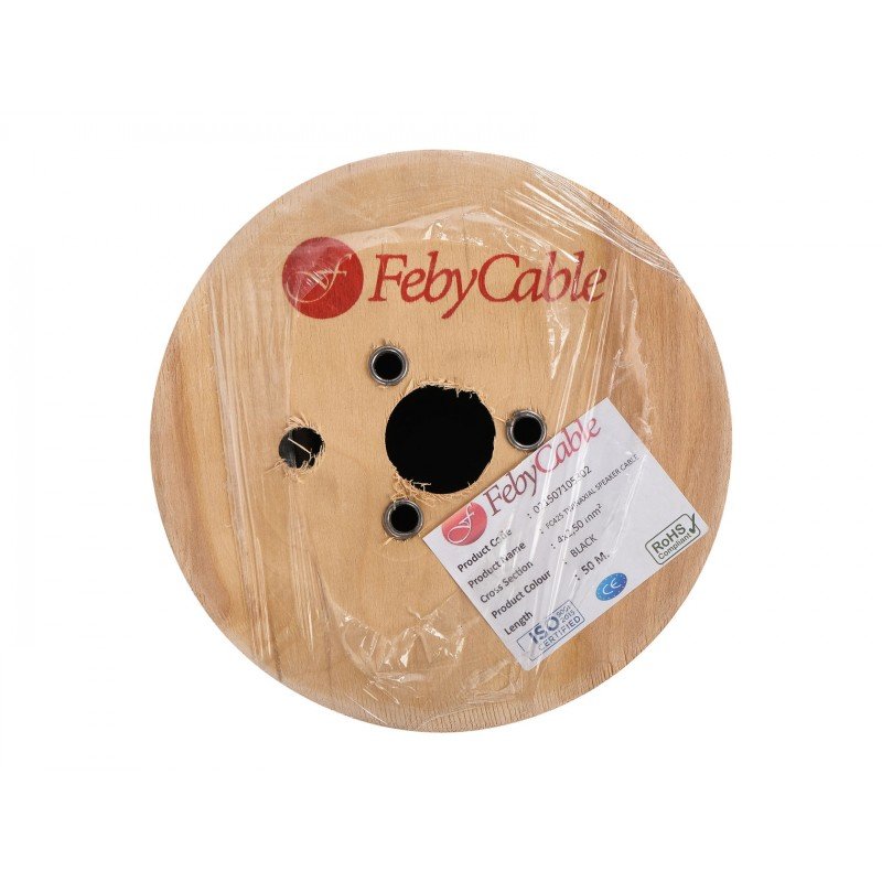 FC425BK-50 Кабель акустический, черный, 50м, Feby Cable