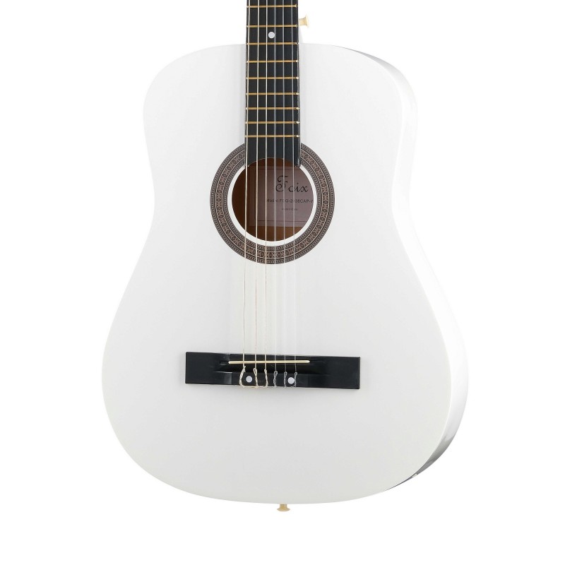 FCG-2038CAP-WH Классическая гитара с чехлом, ремнем, тюнером, белая, Foix
