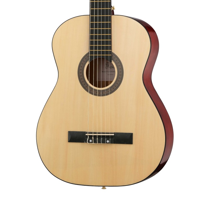FCG-2039CAP-NA Классическая гитара с чехлом, ремнем, тюнером, цвет натуральный, Foix