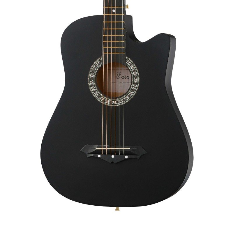 FFG-2038CAP-BK-MAT Акустическая гитара+Аксессуары, черная матовая, Foix