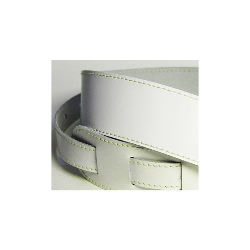 FL1110232LP Premier Ремень для гитары, кожаный, белый, Fidel