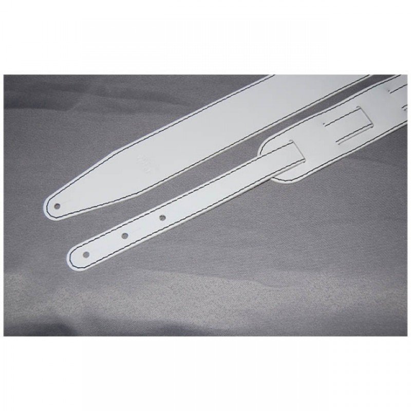 FL111025LP Premier Ремень для гитары, кожаный, белый, Fidel