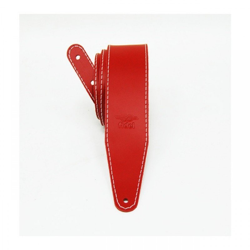 FL111055LP Premier Ремень для гитары, кожаный, красный, Fidel