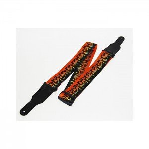 FL40214PA PolyArt Ремень для гитары, полиэфир, огонь, Fidel