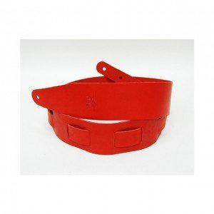 FL50033L Leather Ремень для гитары, кожаный, красный, Fidel