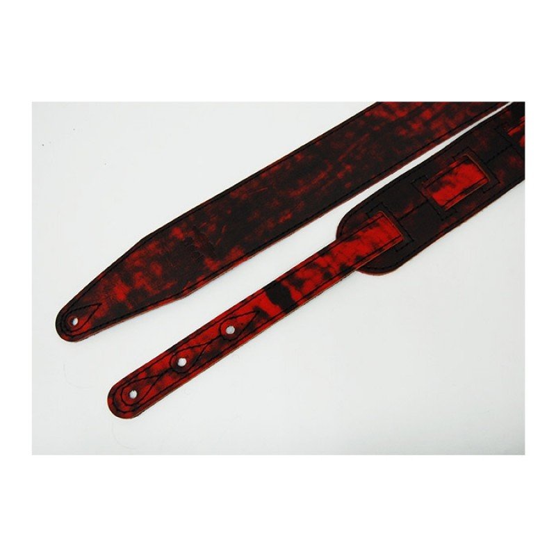 FL60022L21L Leather 21 Ремень для гитары, кожаный, огонь, Fidel