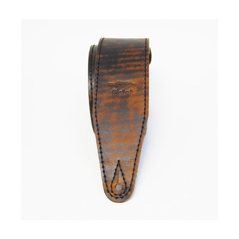 FL60041L21L Leather 21 Ремень для гитары, кожаный, Ржавое железо, Fidel