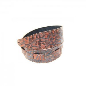 FL8018LT Leather Tigina Ремень для гитары, кожаный, 7 см, цвет Корица, Fidel