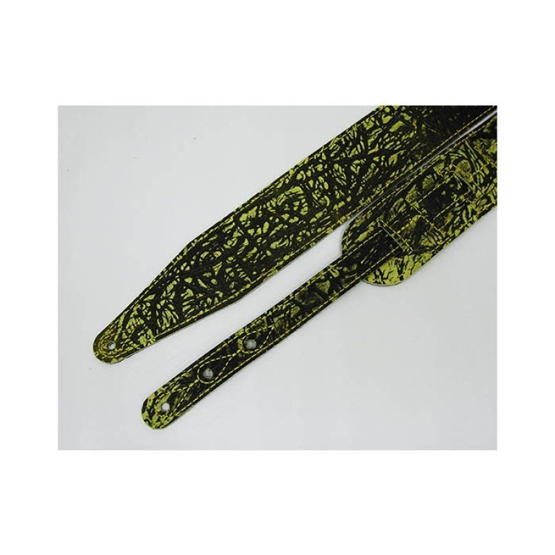 FL8019LT Leather Tigina Ремень для гитары, кожаный, рассвет в джунглях, Fidel