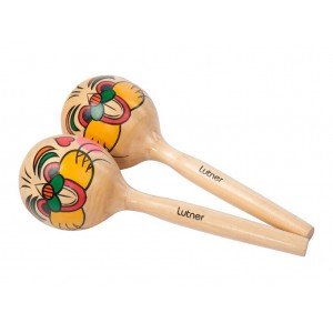 FLT-MA1750-3 Деревянные маракасы с мультипликацией, длина 30,5см, диам. 9,7см Fleet