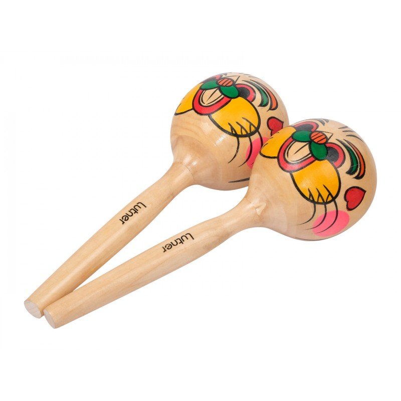 FLT-MA1750-3 Деревянные маракасы с мультипликацией, длина 30,5см, диам. 9,7см Fleet