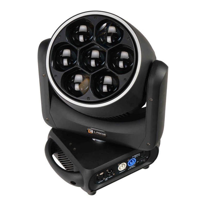 FO-760FN Моторизованная световая "голова", RGBW, IP20, 7х60Вт, LFocus