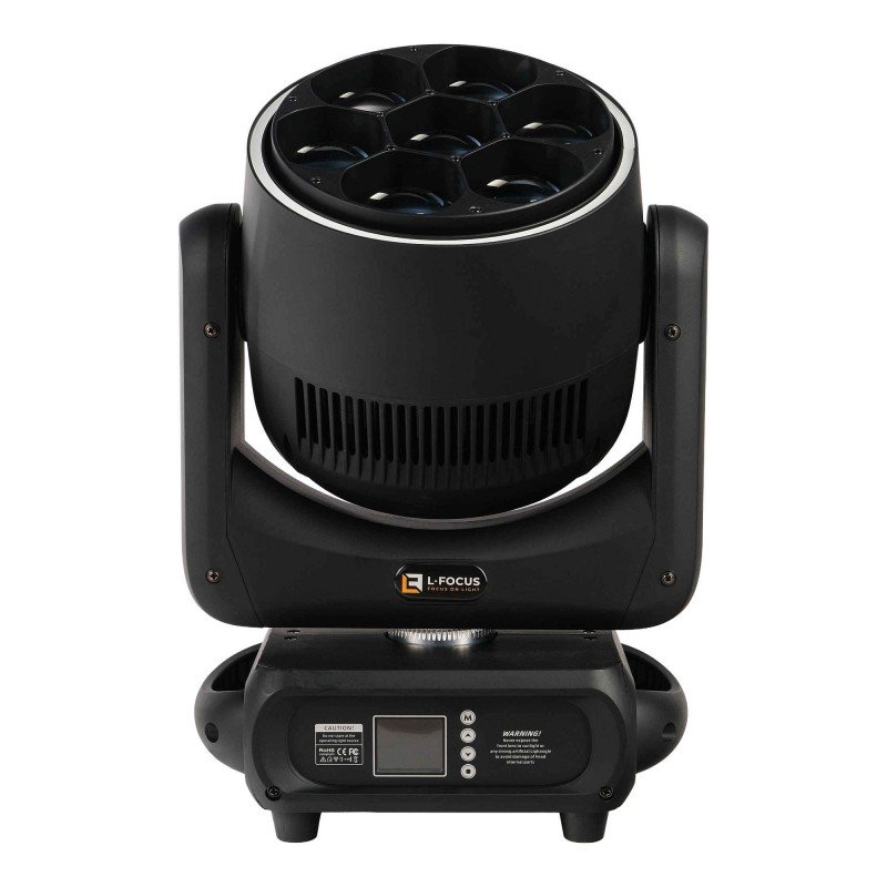 FO-760FN Моторизованная световая "голова", RGBW, IP20, 7х60Вт, LFocus