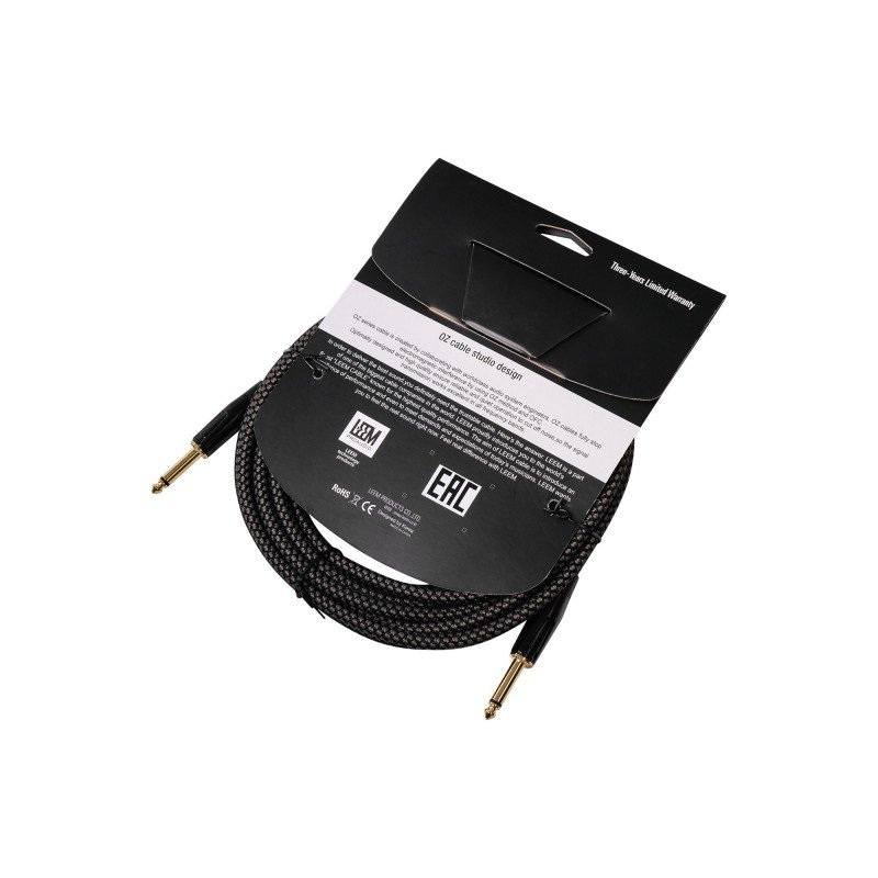 FRS-5(GR/BK) Кабель инструментальный, серый/черный, 5м, Leem