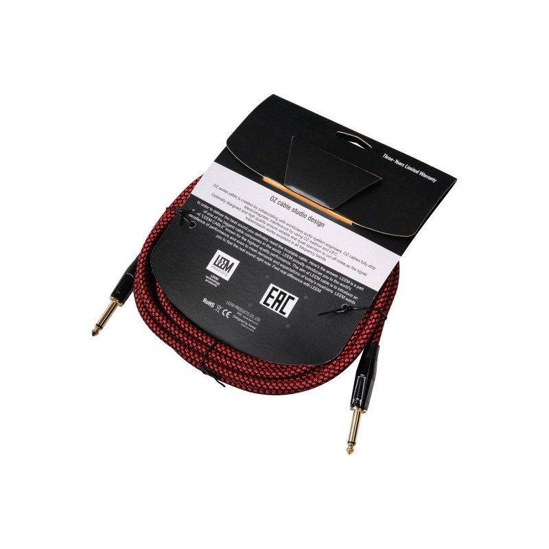 FRS-5(RD/BK) Кабель инструментальный, красный/черный, 5м, Leem