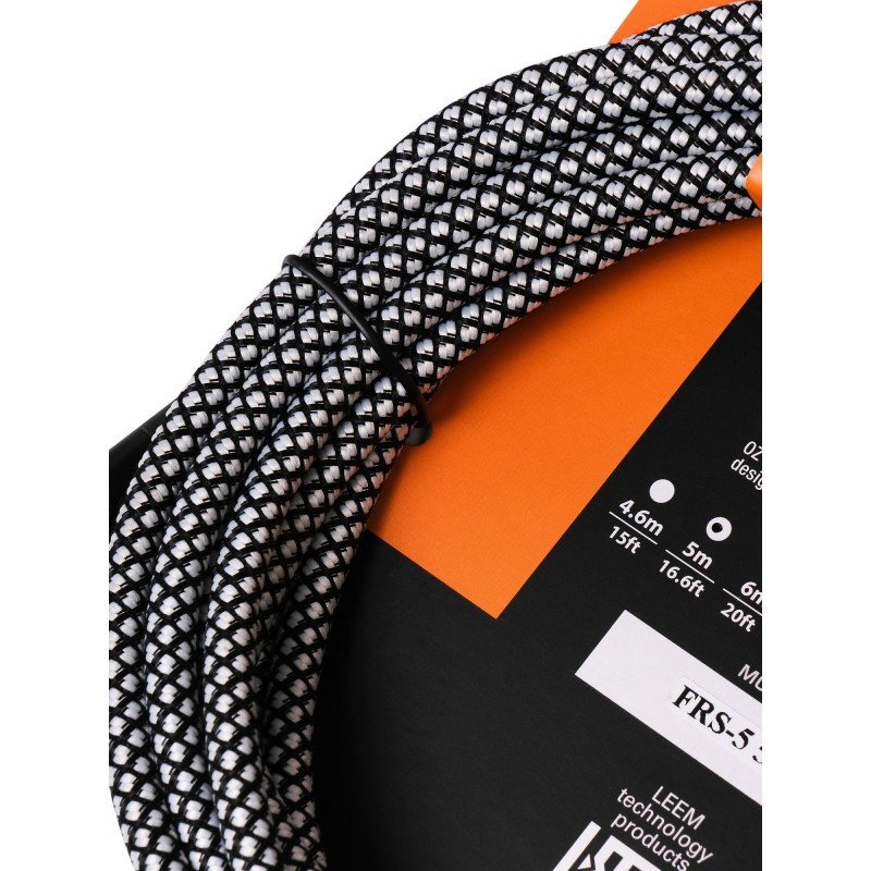 FRS-5(WH/BK) Кабель инструментальный, белый/черный, 5м, Leem