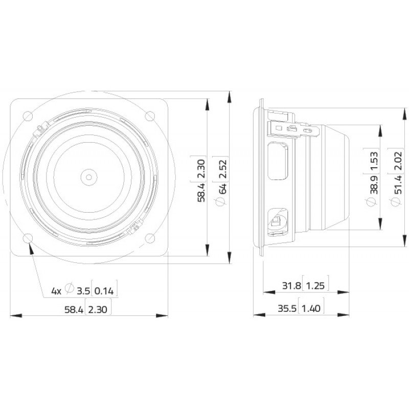 FSN020.72 Динамик 2", 30Вт, 8 Ом, Lavoce
