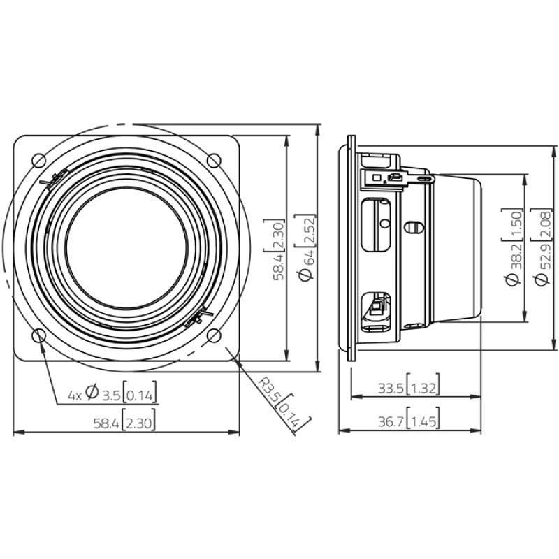 FSN021.02 Динамик 2", 50Вт, 8 Ом, Lavoce