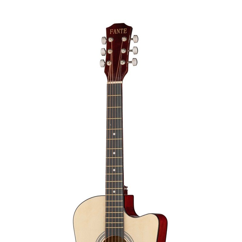FT-D38-N Акустическая гитара, с вырезом, цвет натуральный, Fante