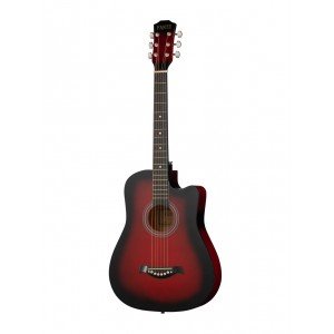 FT-D38-RDS Акустическая гитара, с вырезом, красный санберст, Fante