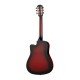 FT-D38-RDS Акустическая гитара, с вырезом, красный санберст, Fante