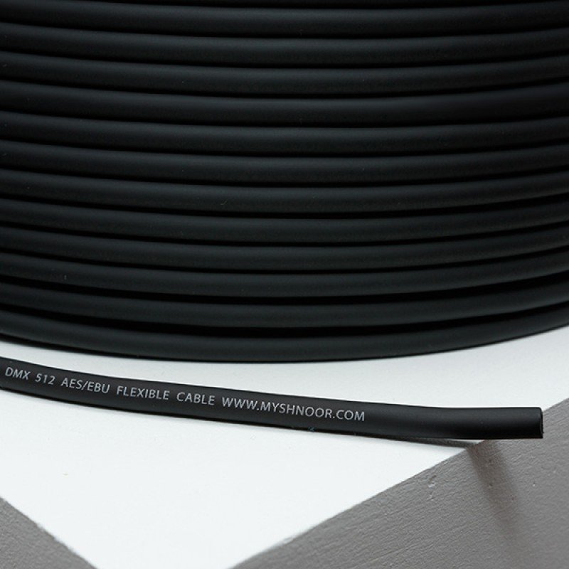 Flexx425BLK-100m Кабель спикерный гибкий 4x2,5мм, d10, 100м, черный, SHNOOR