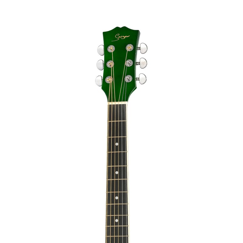 GA-H10-38-GR Акустическая гитара, с вырезом, зеленая, Smiger